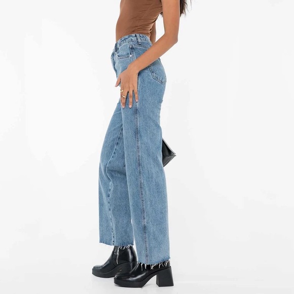 Princess Polly Arlington Straight Leg Denim Mid Wash - Picture 2 of 6